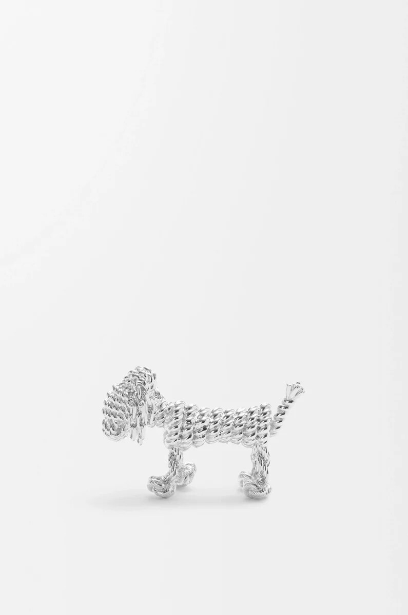 dackelbrosche silber