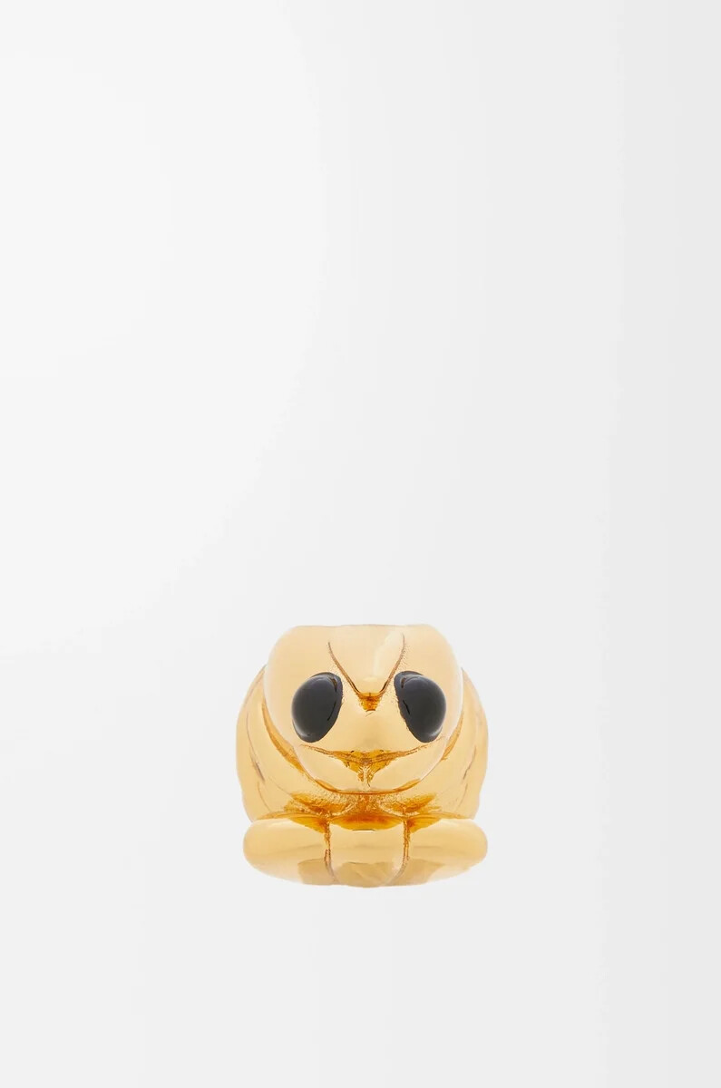 garnelenwürfel aus metall gold