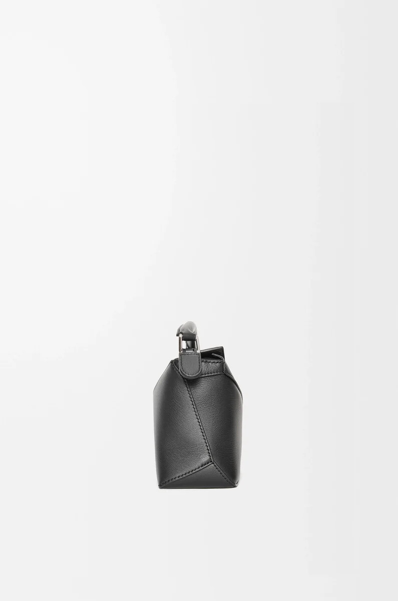 mini puzzle edge tasche aus klassischem kalbsleder schwarz