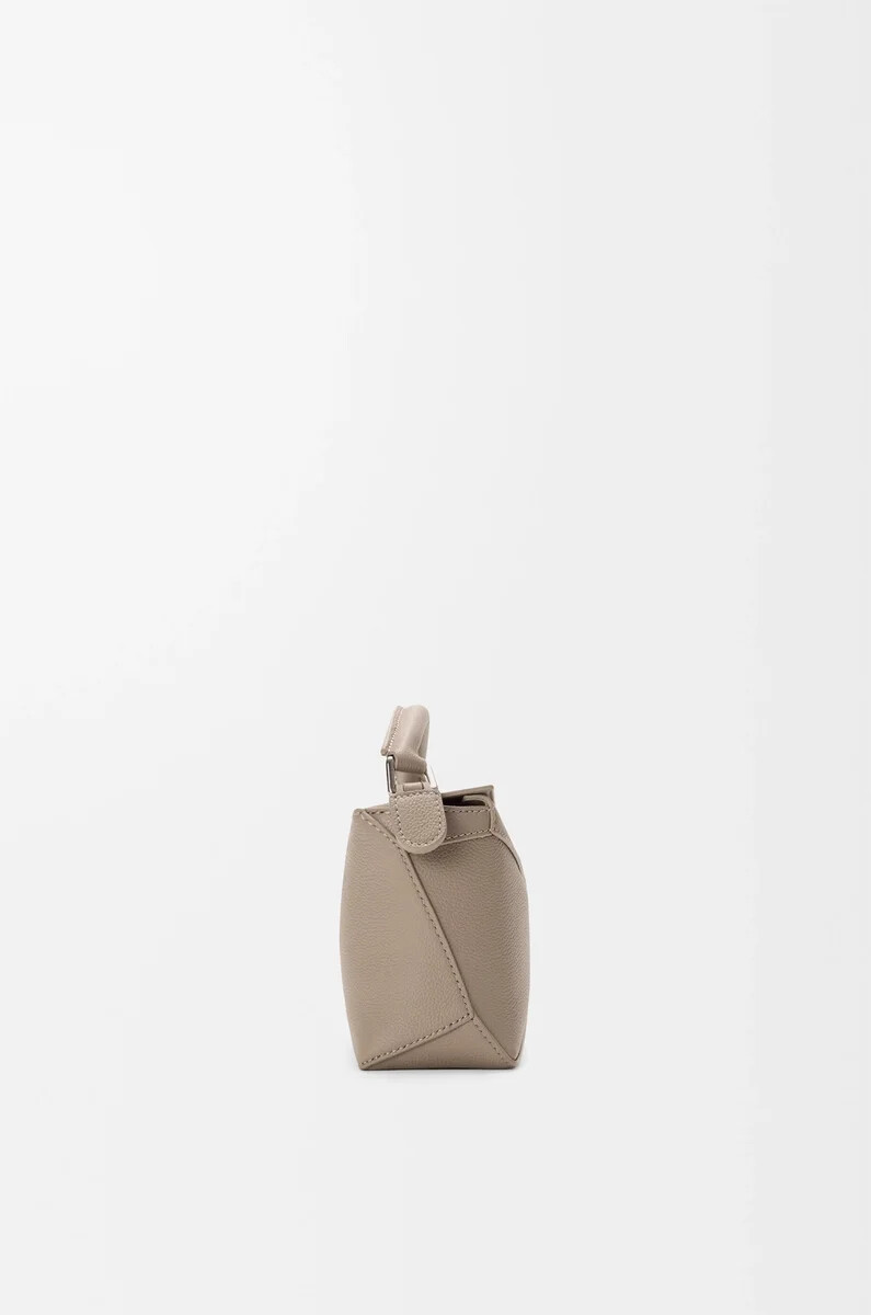 mini puzzle edge tasche aus weichem genarbtem kalbsleder farbe clay