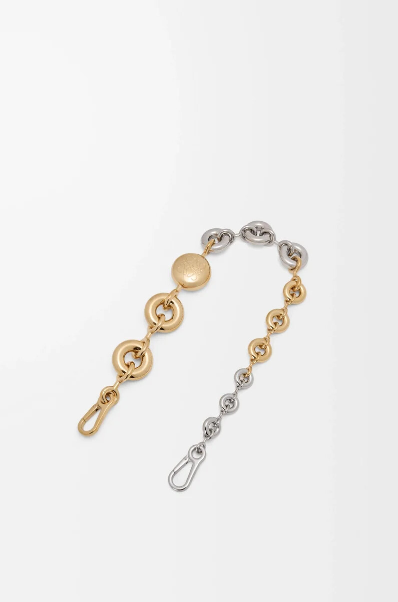 zweifarbige donut-kette silbergold