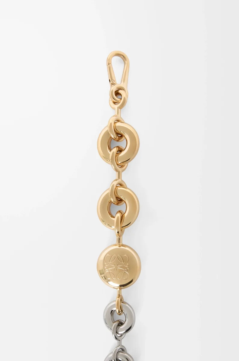 zweifarbige donut-kette silbergold