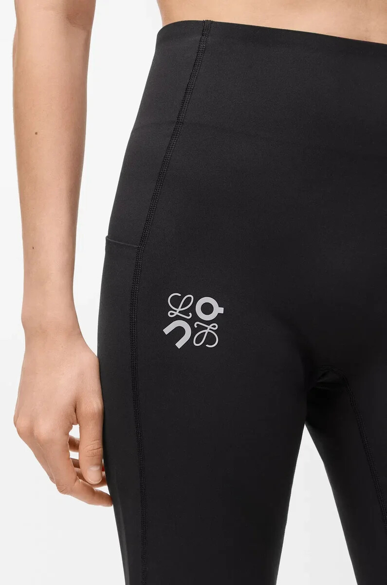 weiche bootcut-hose aus technischem jersey schwarz