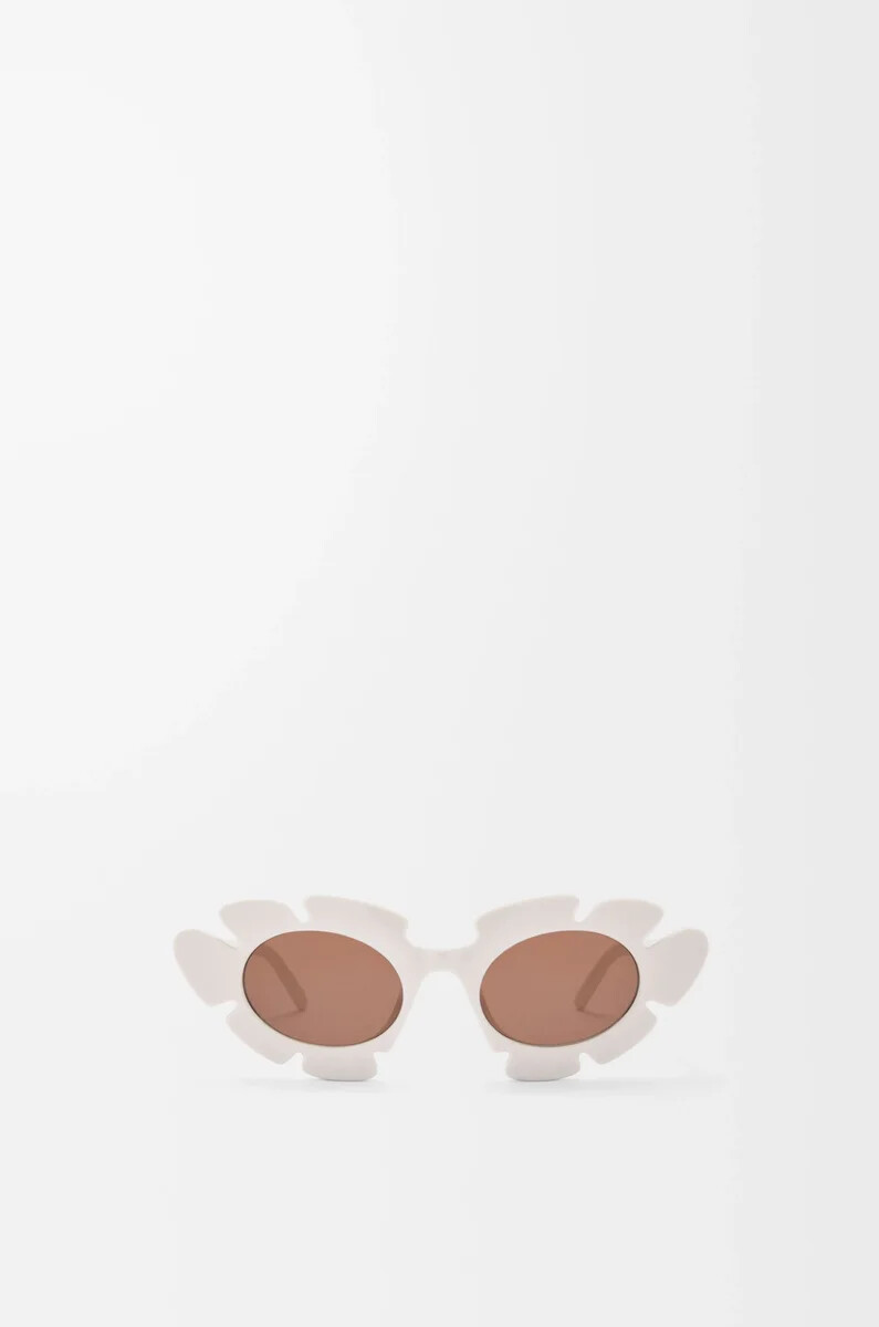 sonnenbrille mit blumenmuster elfenbein