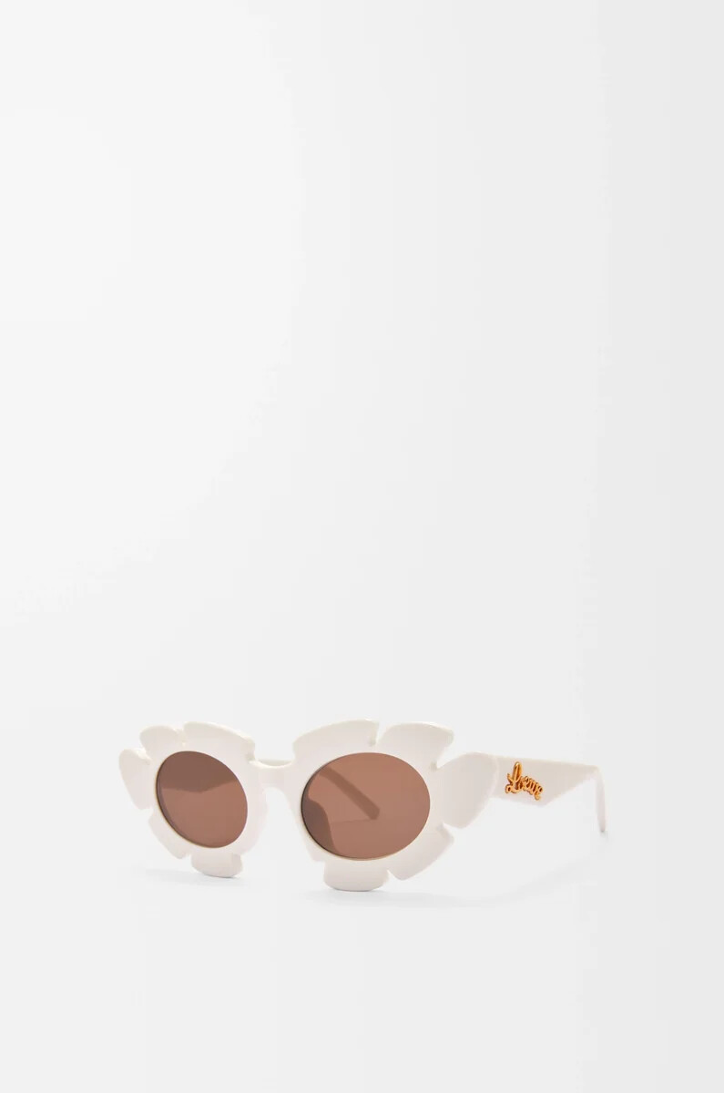 sonnenbrille mit blumenmuster elfenbein