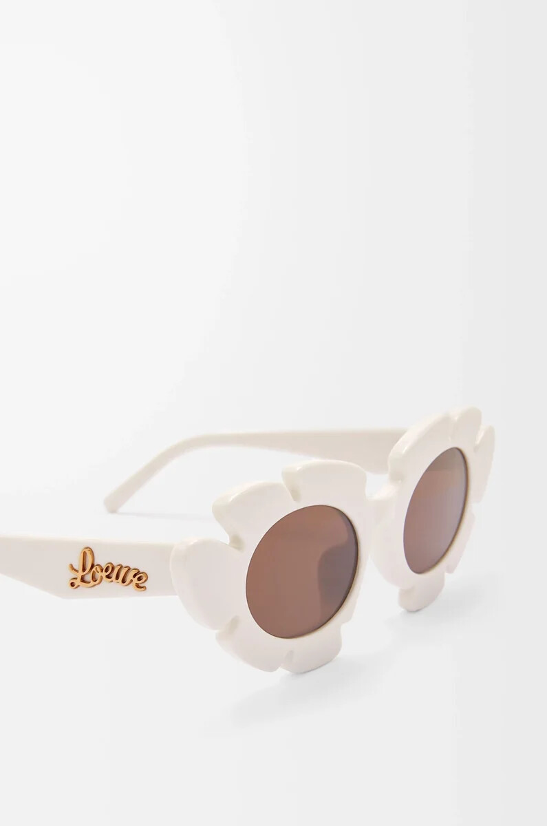 sonnenbrille mit blumenmuster elfenbein