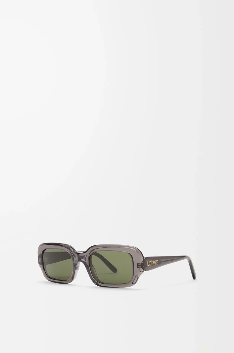 rechteckige schmale sonnenbrille grau