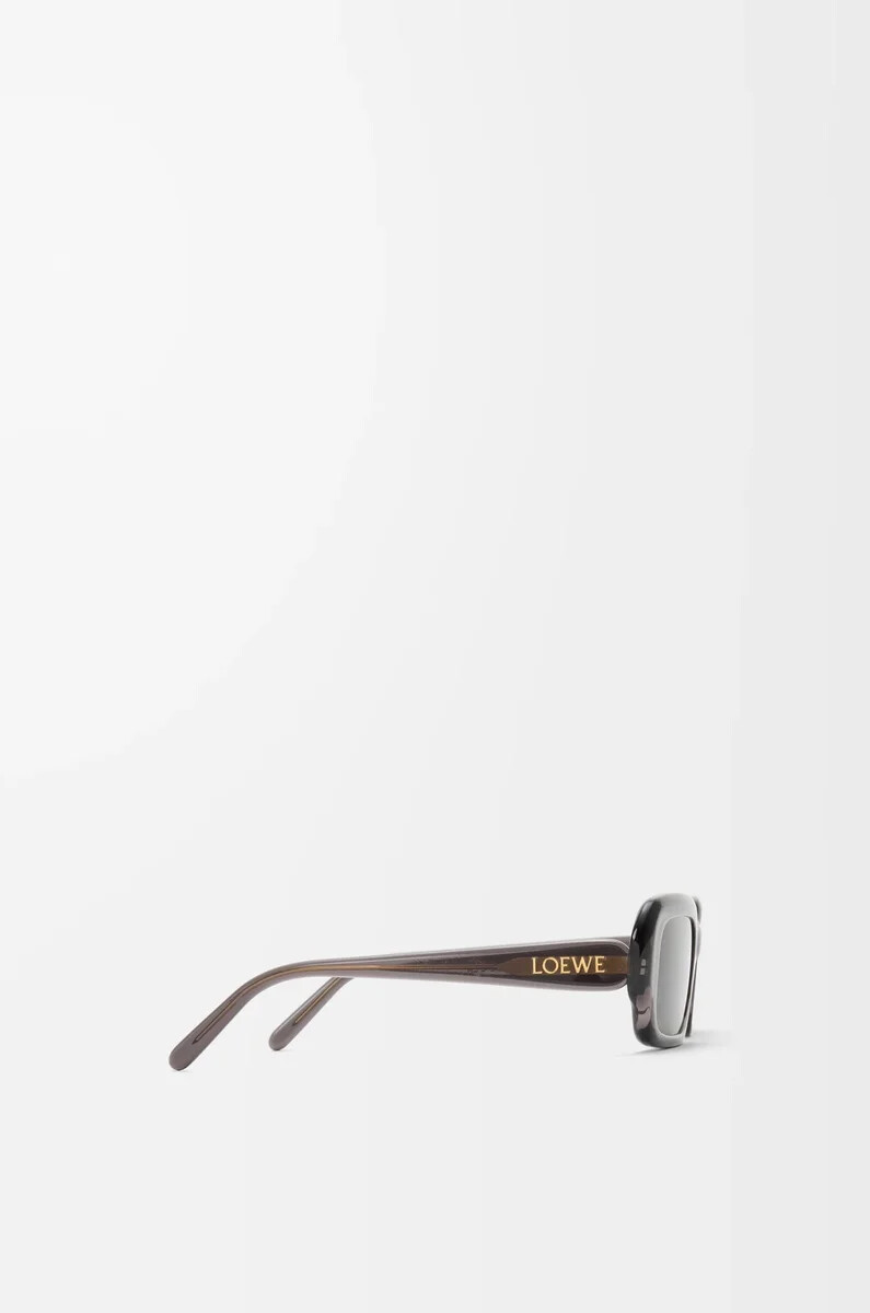 rechteckige schmale sonnenbrille grau