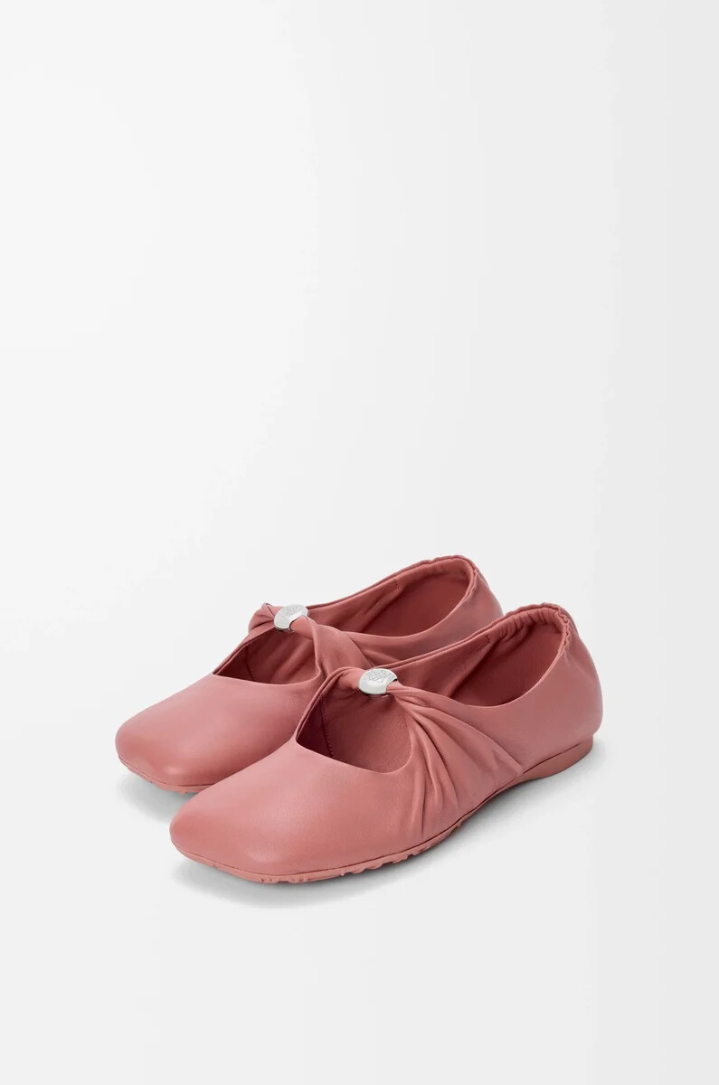 pebble soft ballerina aus nappa-lammleder in blush