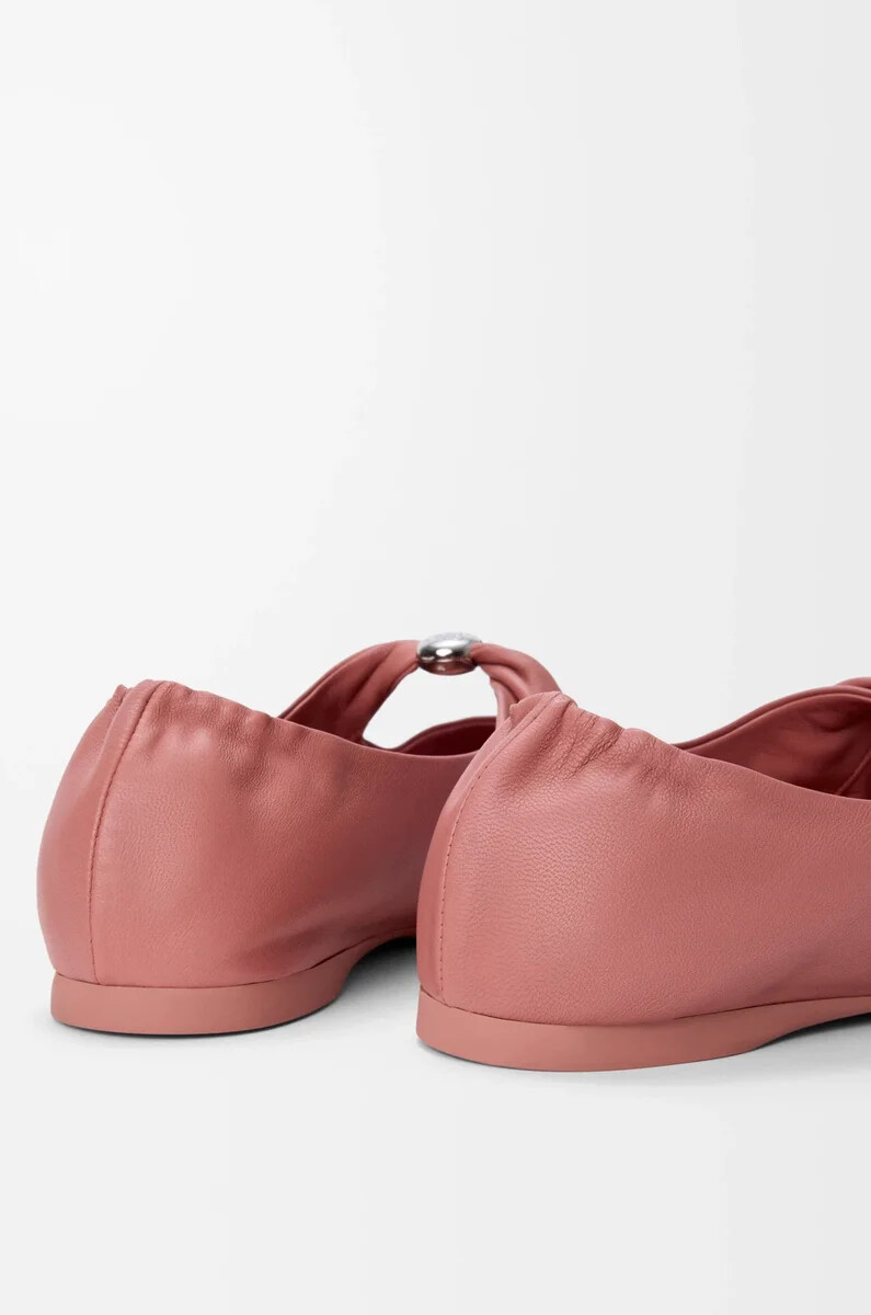 pebble soft ballerina aus nappa-lammleder in blush