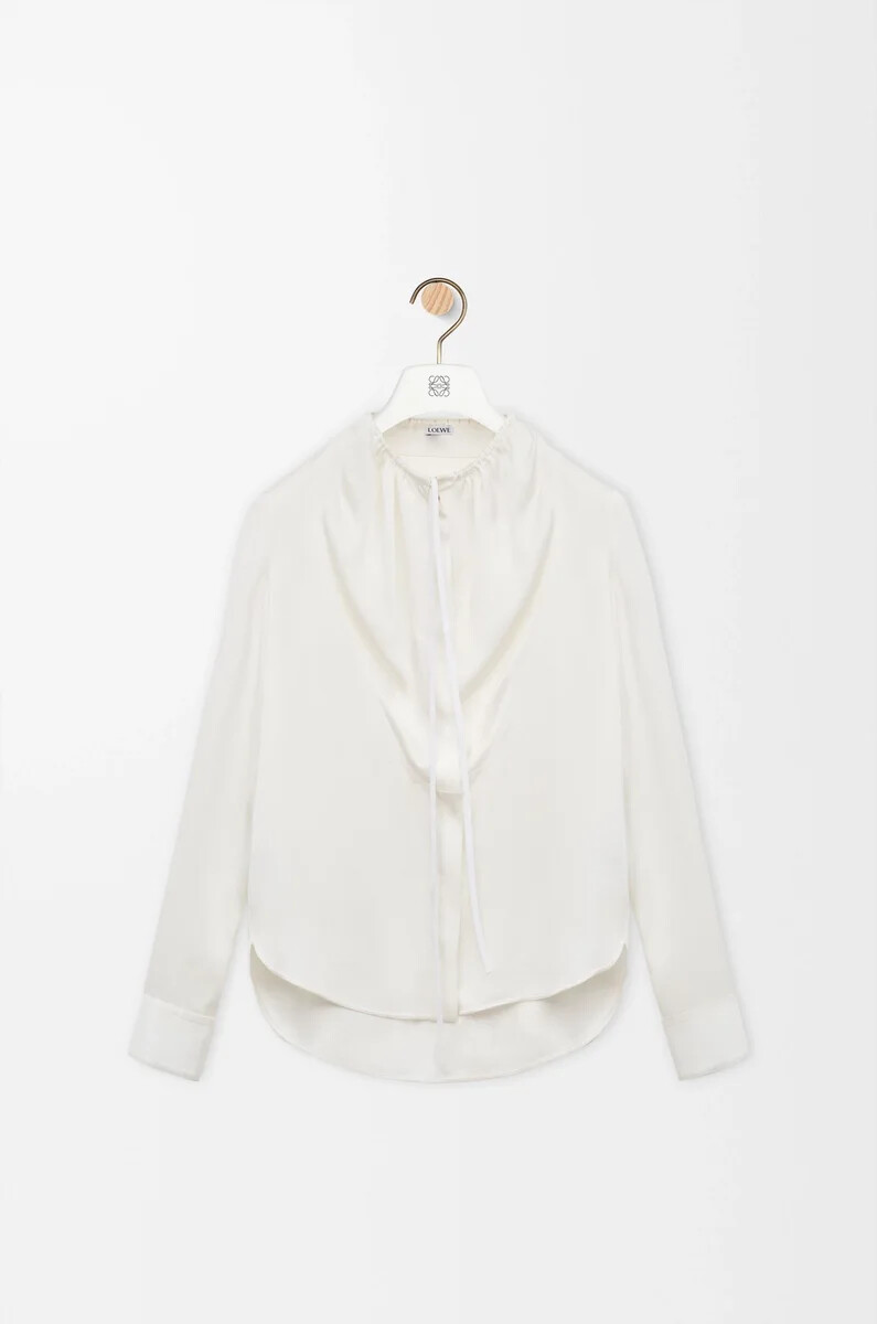 bluse aus seide weiß