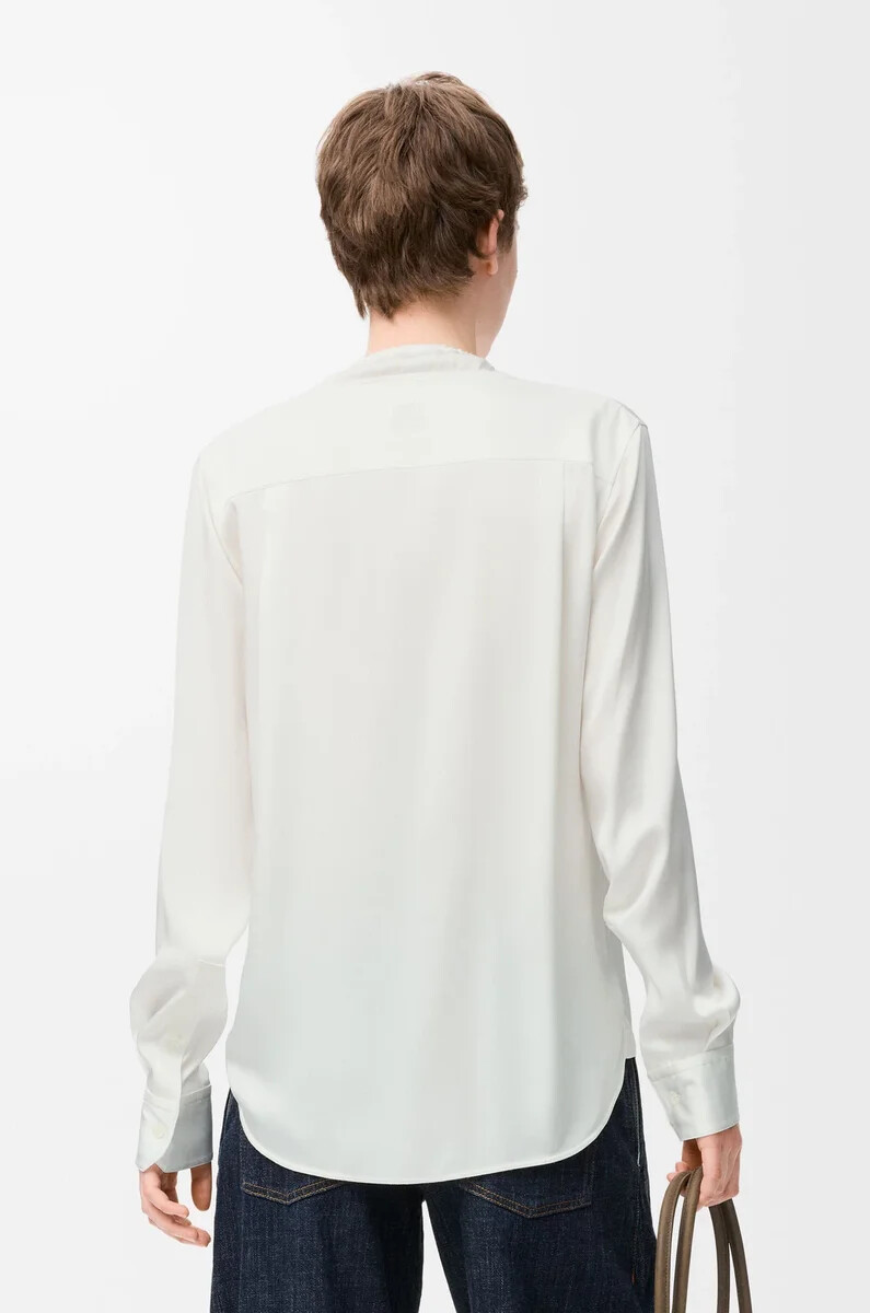 bluse aus seide weiß