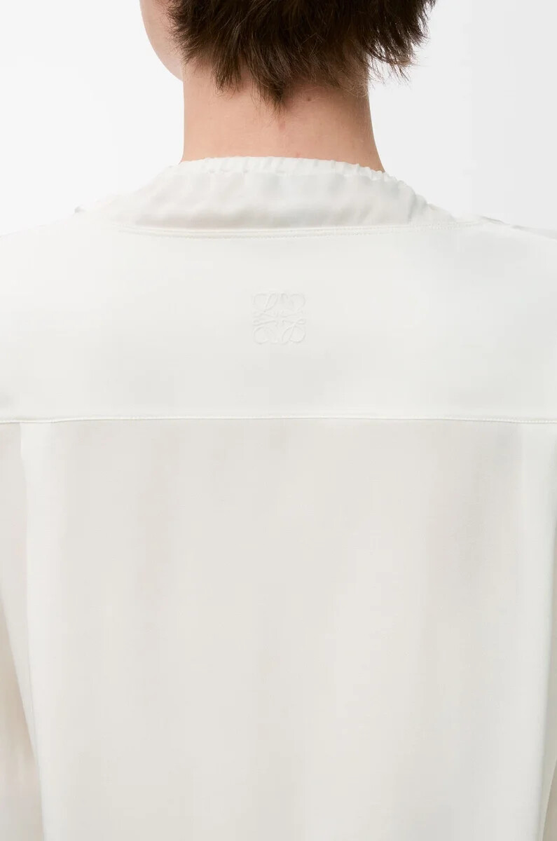 bluse aus seide weiß