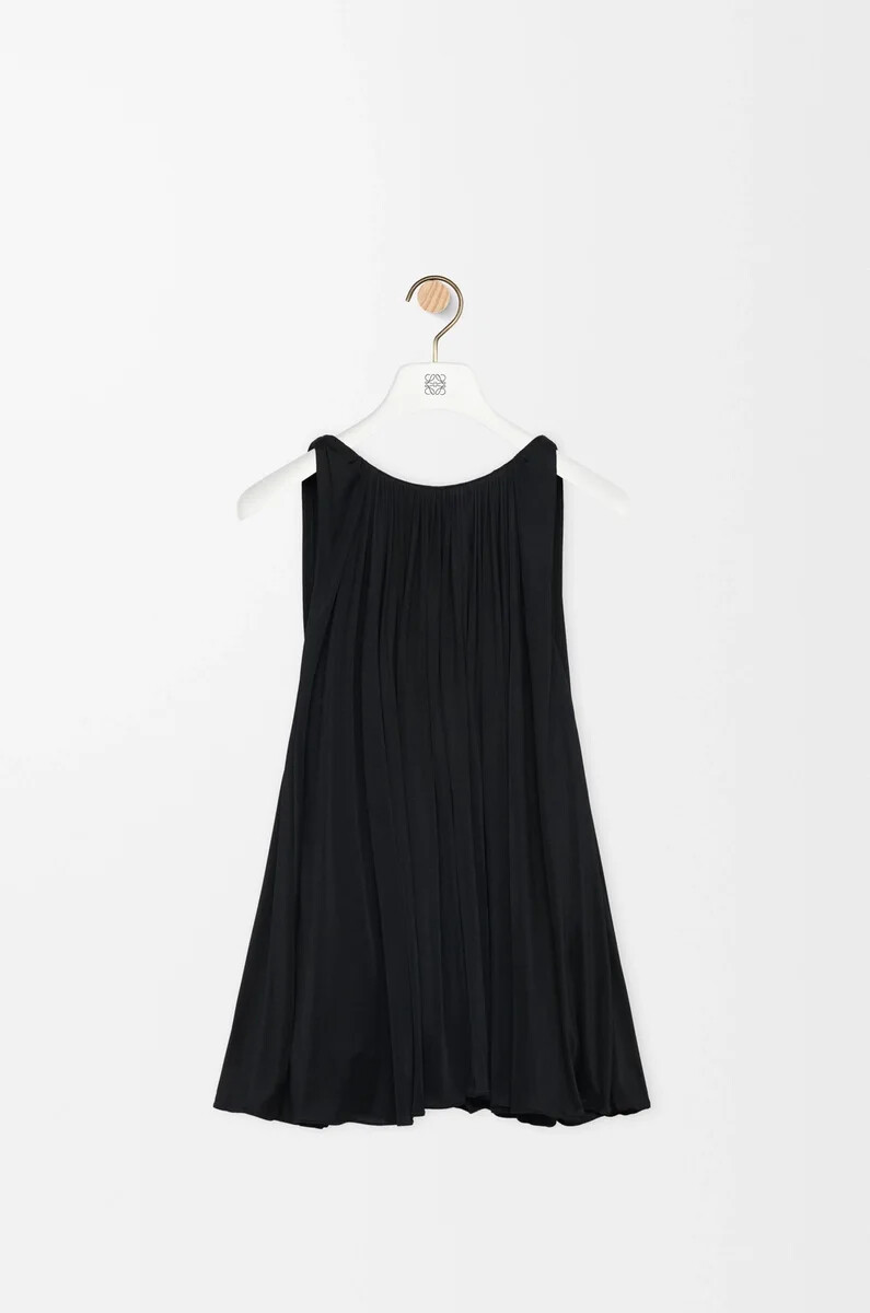neckholder-top aus viskose schwarz