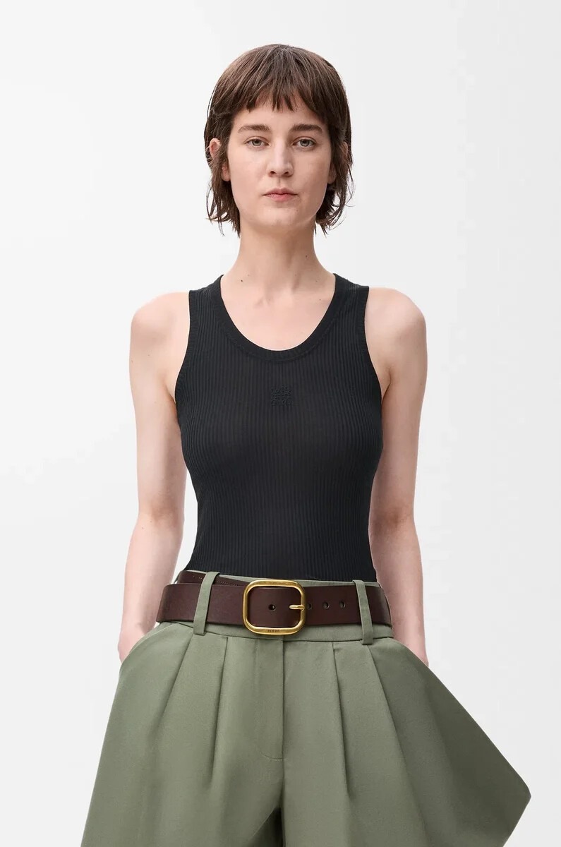 anagram tanktop aus seide schwarz