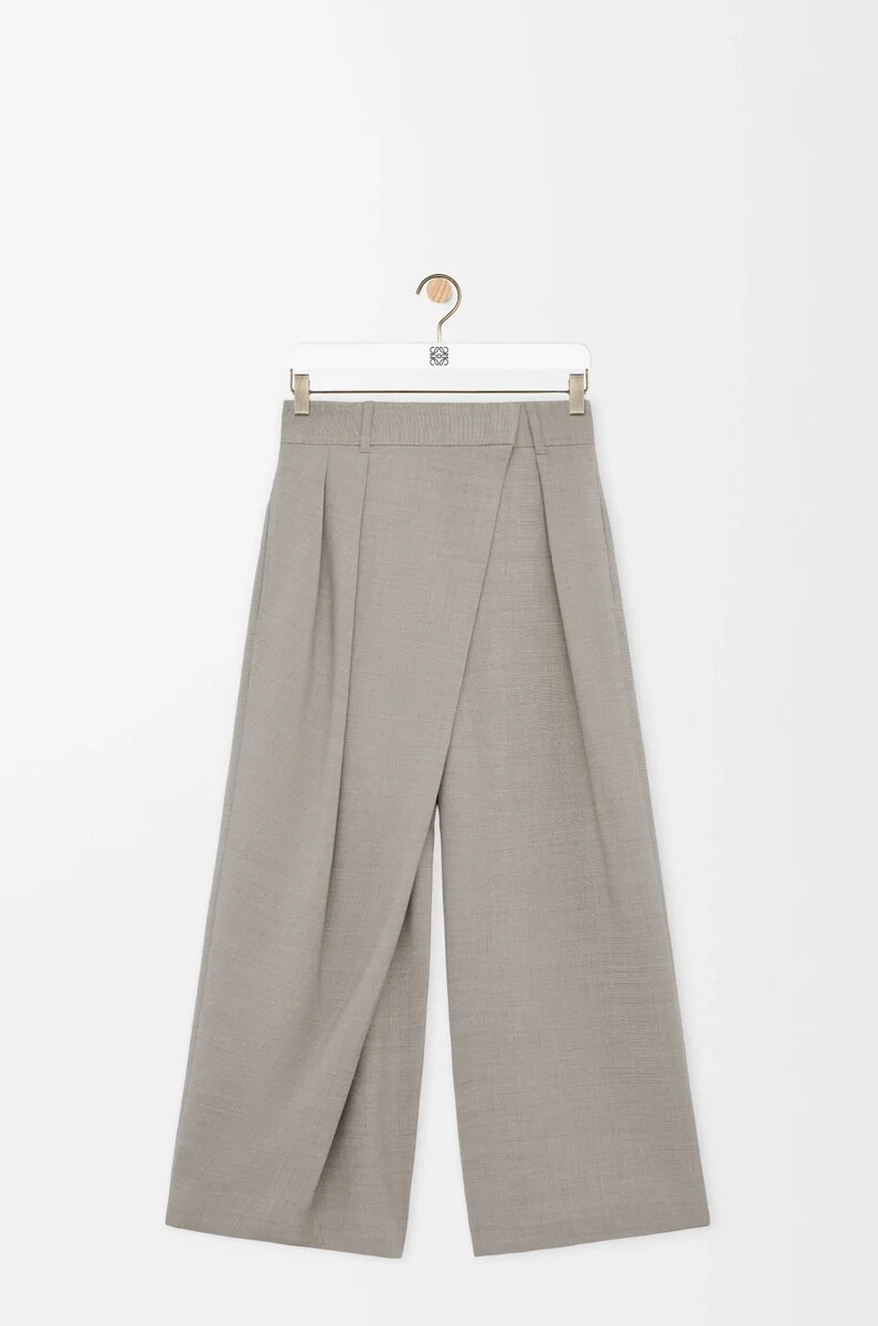 wickelhose aus wolle hellbeige meliert