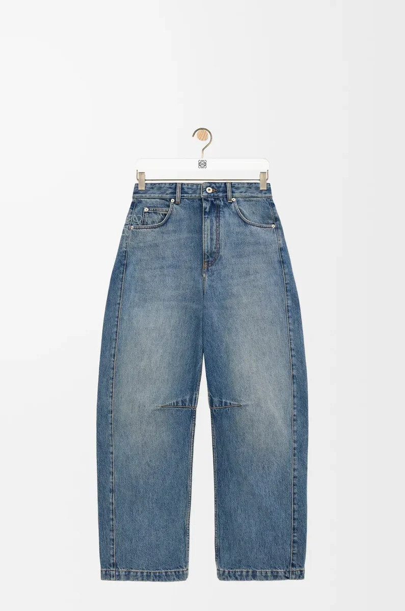 anagram barrel jeans aus gewaschenem denim
