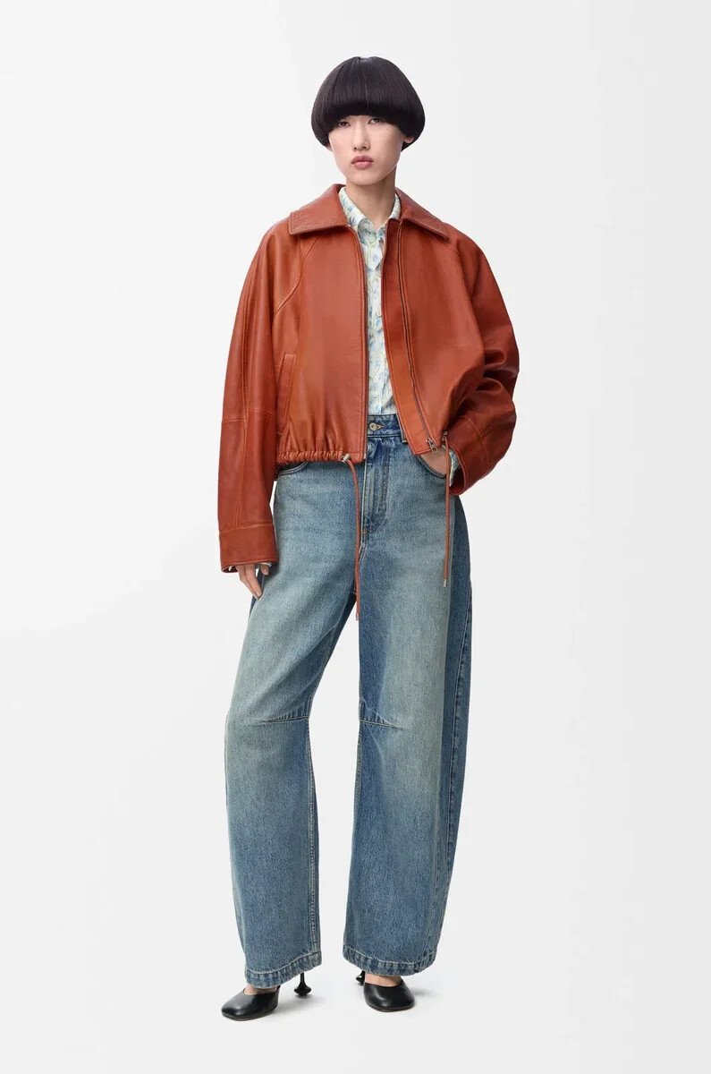 anagram barrel jeans aus gewaschenem denim