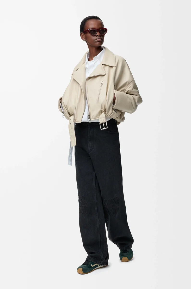 anagram baggy jeans aus schwarzem denim
