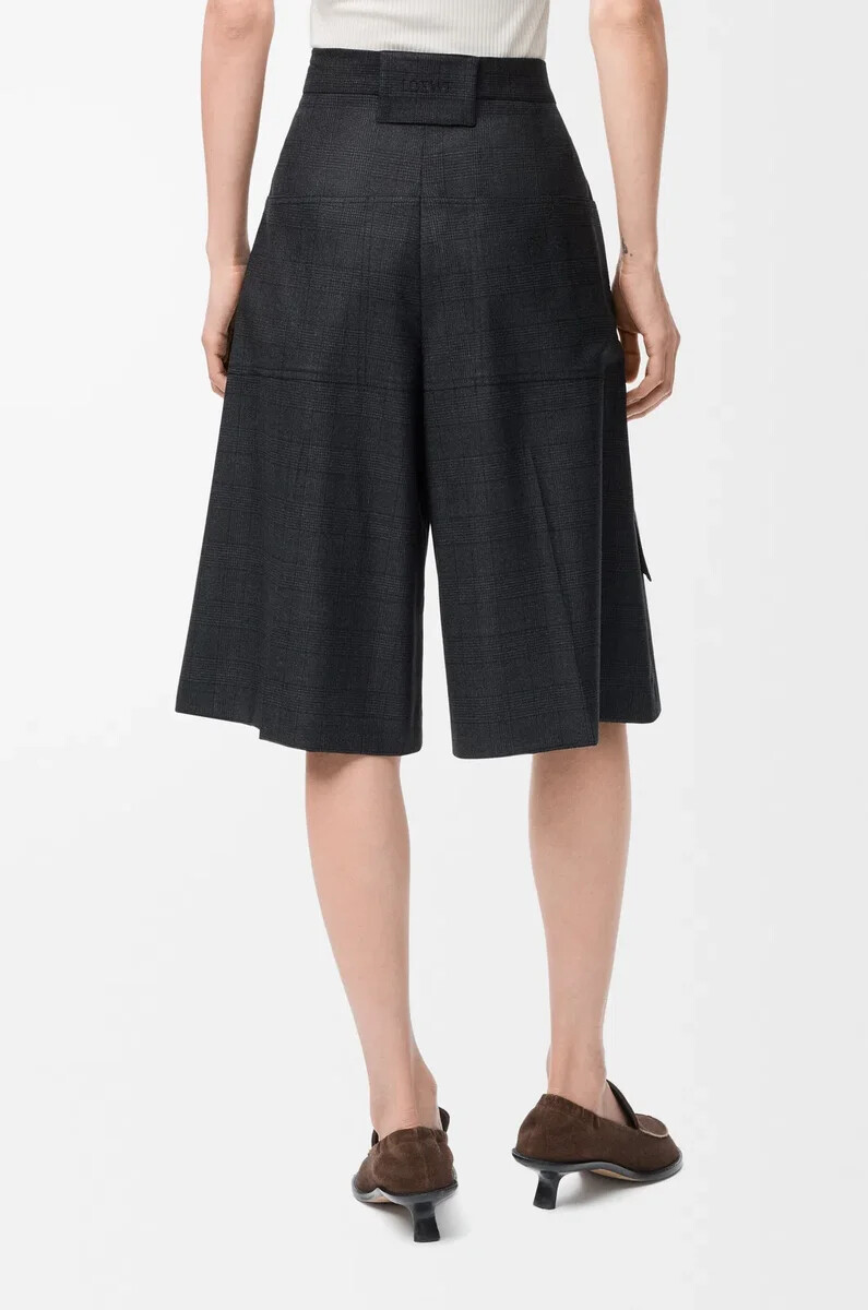 cargoshorts aus wolle dunkelgrau