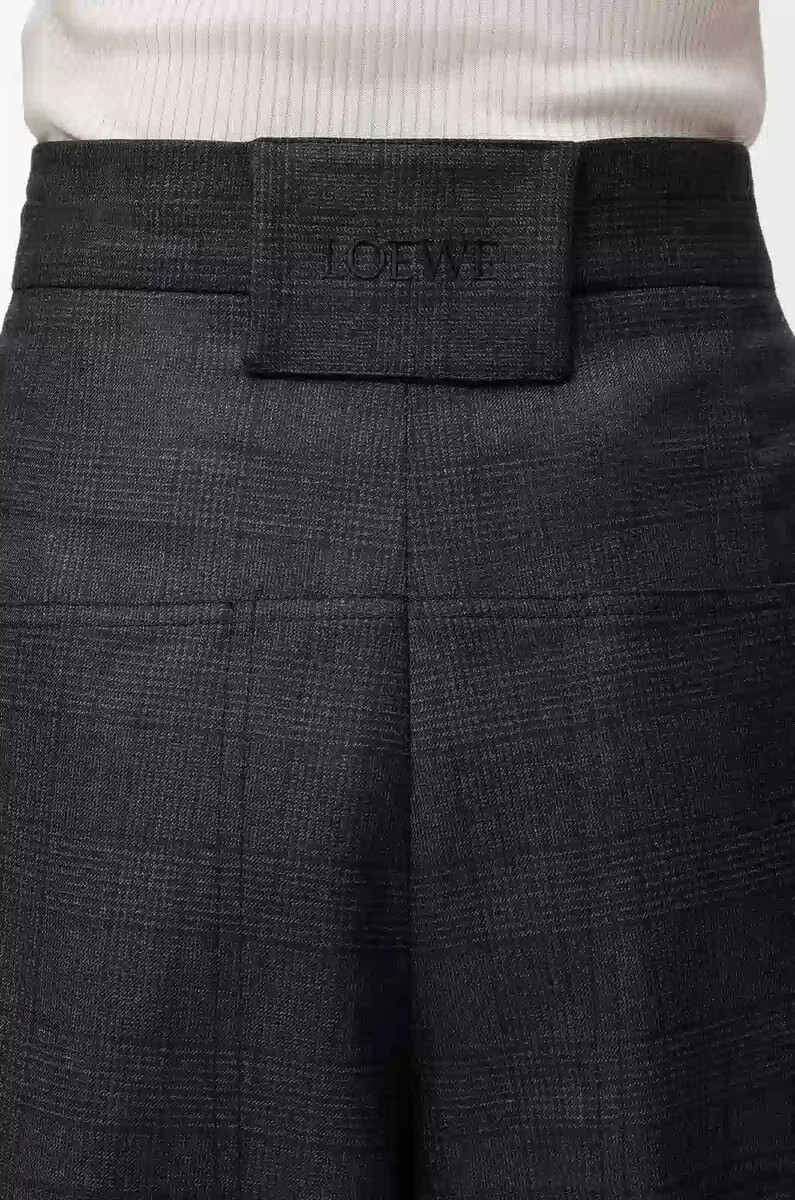 cargoshorts aus wolle dunkelgrau