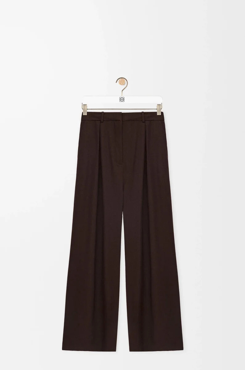 hose aus wolle braun