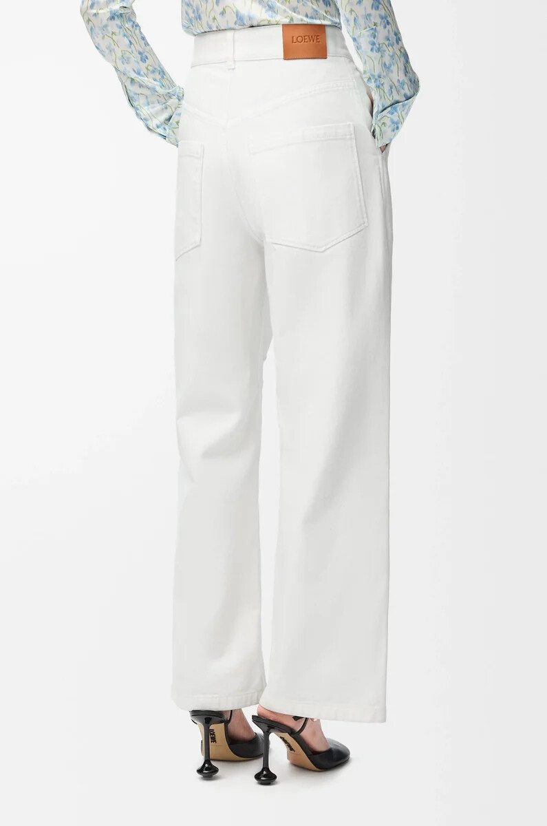 anagram baggy jeans aus weißem denim