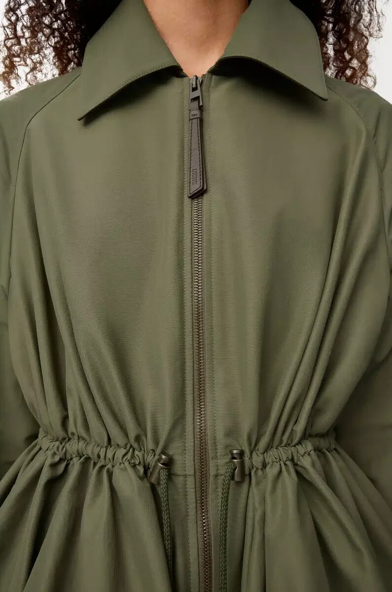 jacke aus baumwollmischgewebe in khakigrün
