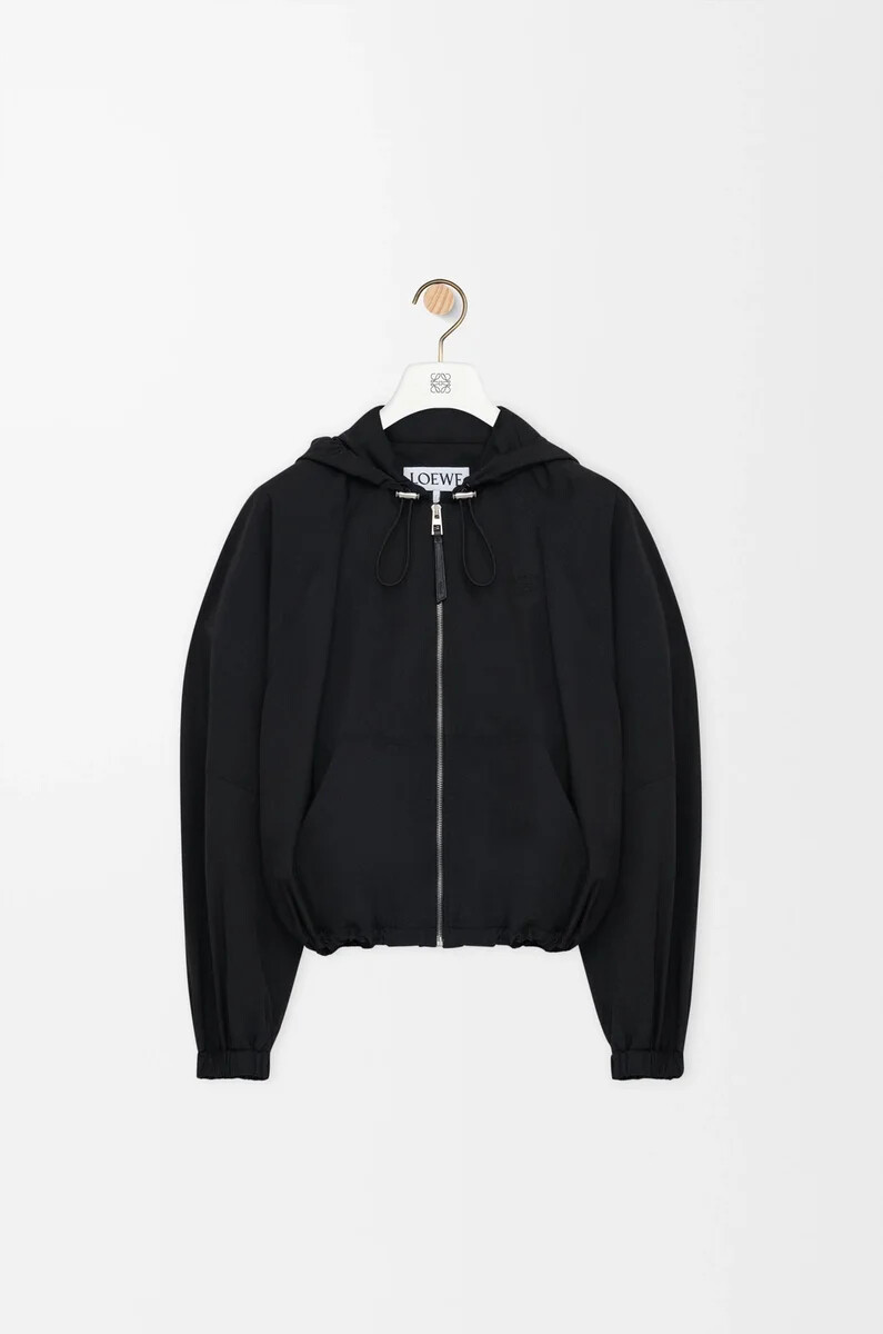 ballonjacke aus cupro-mischgewebe schwarz