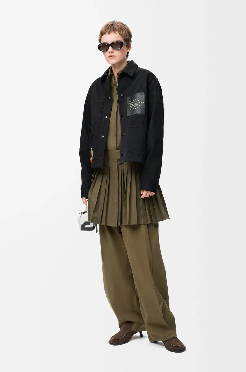 schwarze jacke aus baumwolle