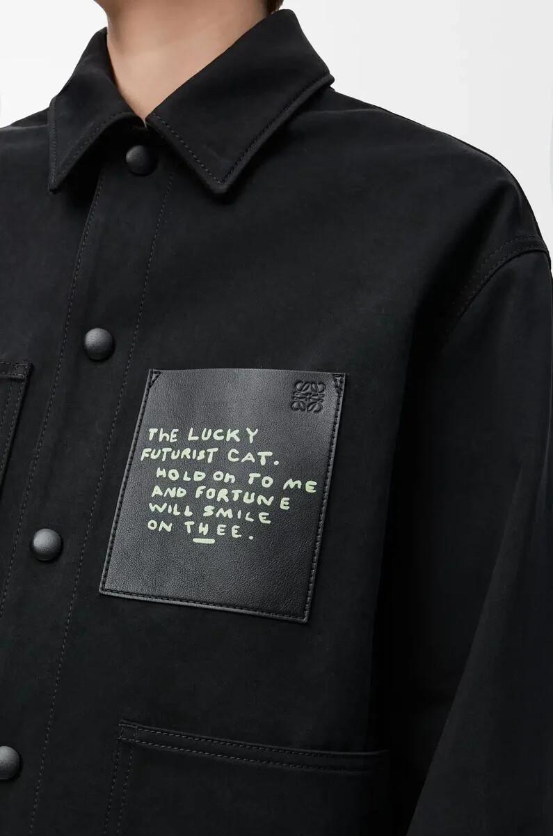 schwarze jacke aus baumwolle