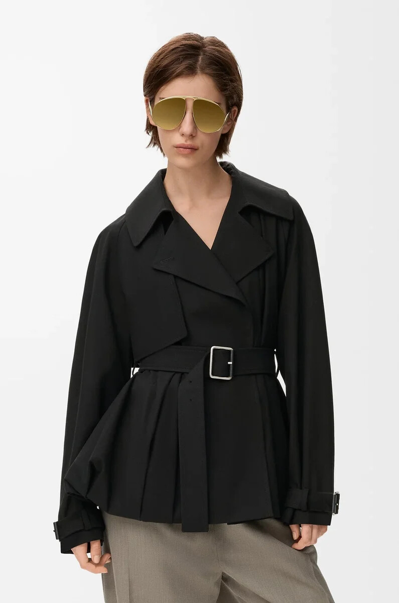 schwarze jacke aus baumwolle
