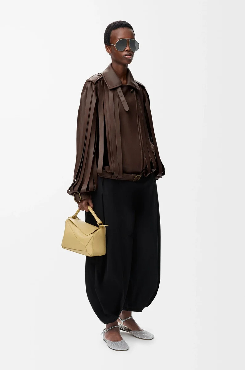 jacke aus braunem nappa-lammleder