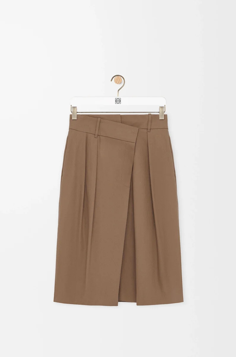 wickelrock aus baumwolle beige