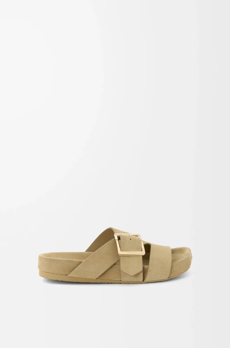 ease buckle schieber aus wildleder sahara