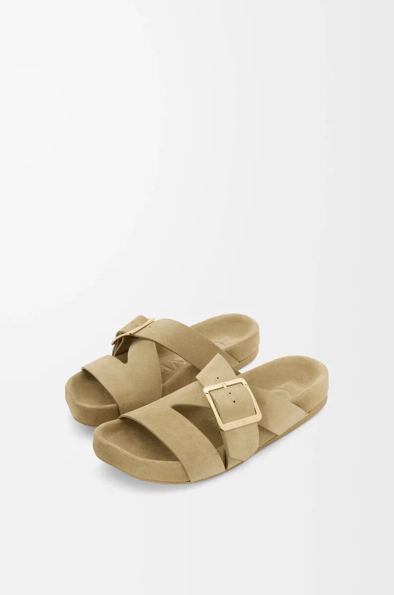 ease buckle schieber aus wildleder sahara