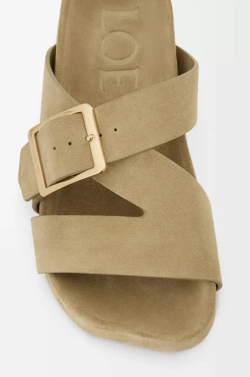 ease buckle schieber aus wildleder sahara
