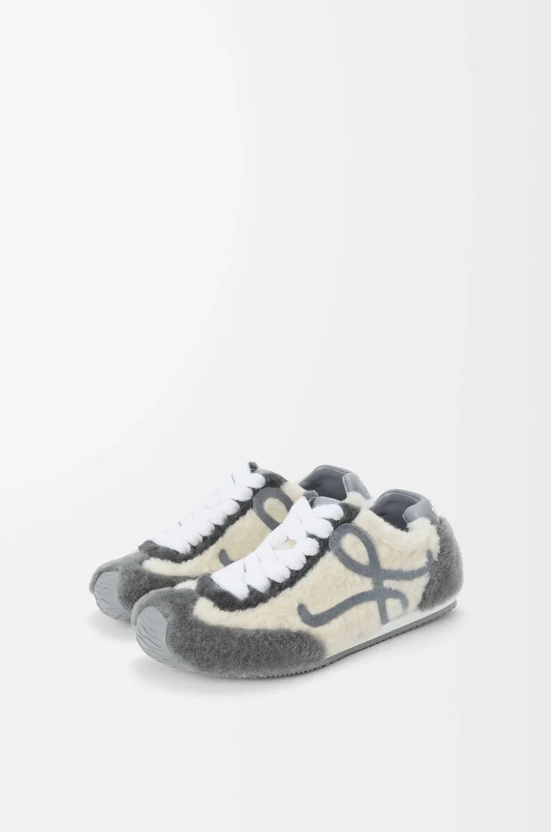 ballet runner 2.0 in shearling grey multitone