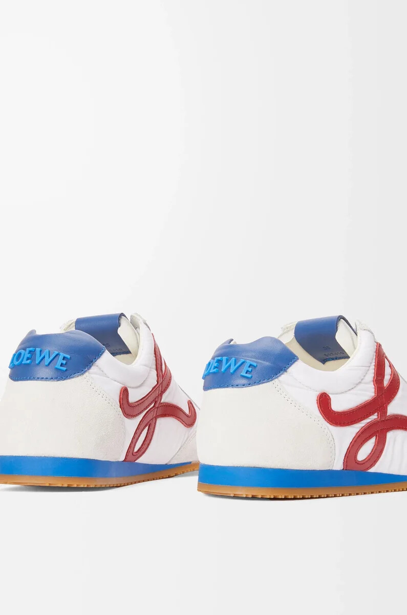 ballet runner 2.0 aus nylon und kalbsleder weißrotblau