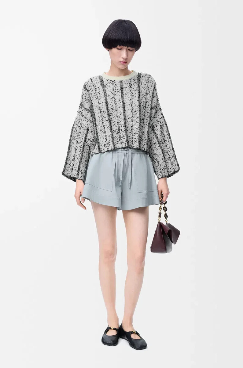 pullover aus wolle weißschwarz