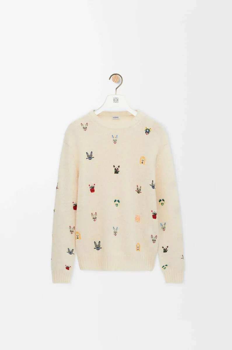 pullover aus wolle weißmehrfarbig