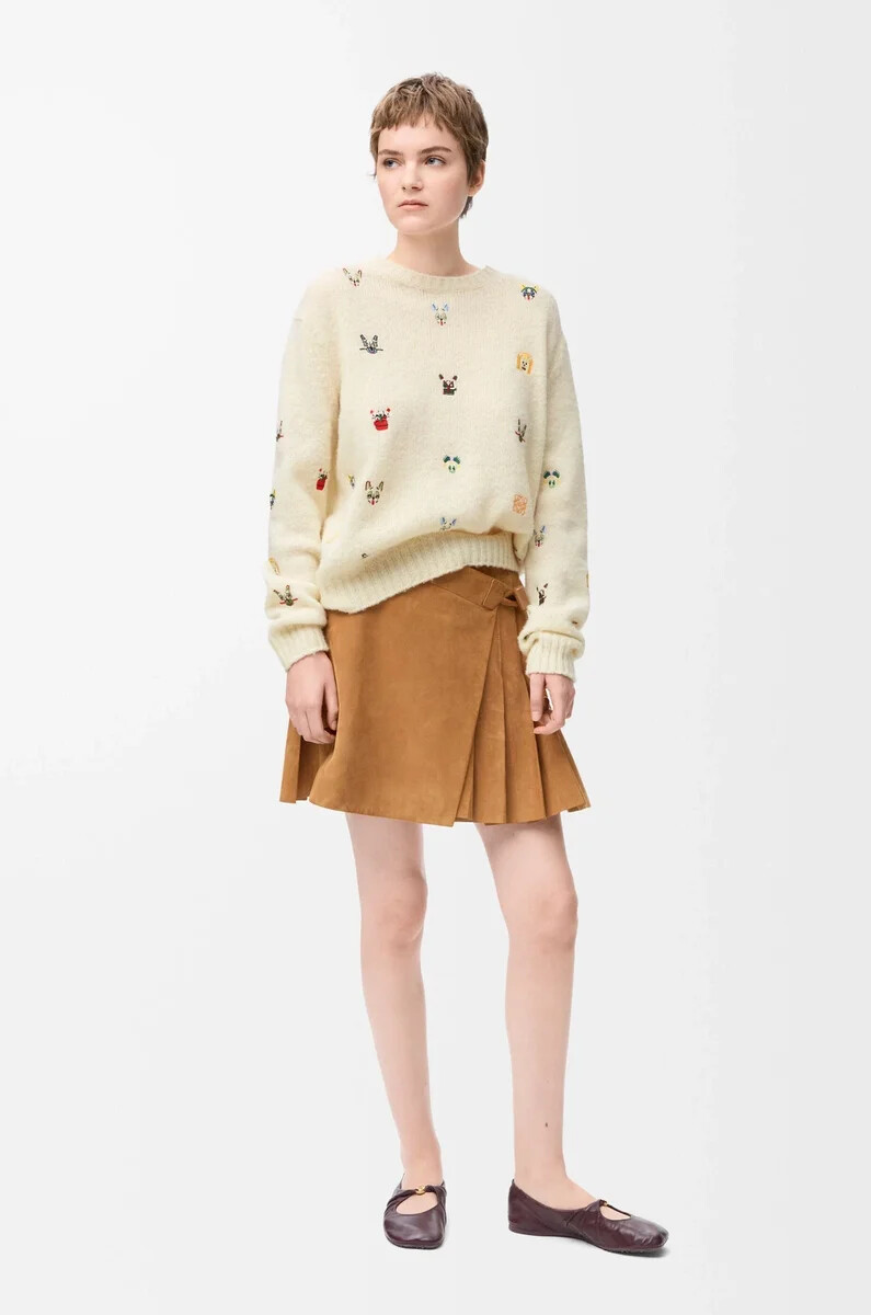 pullover aus wolle weißmehrfarbig