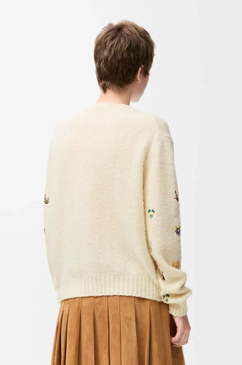 pullover aus wolle weißmehrfarbig