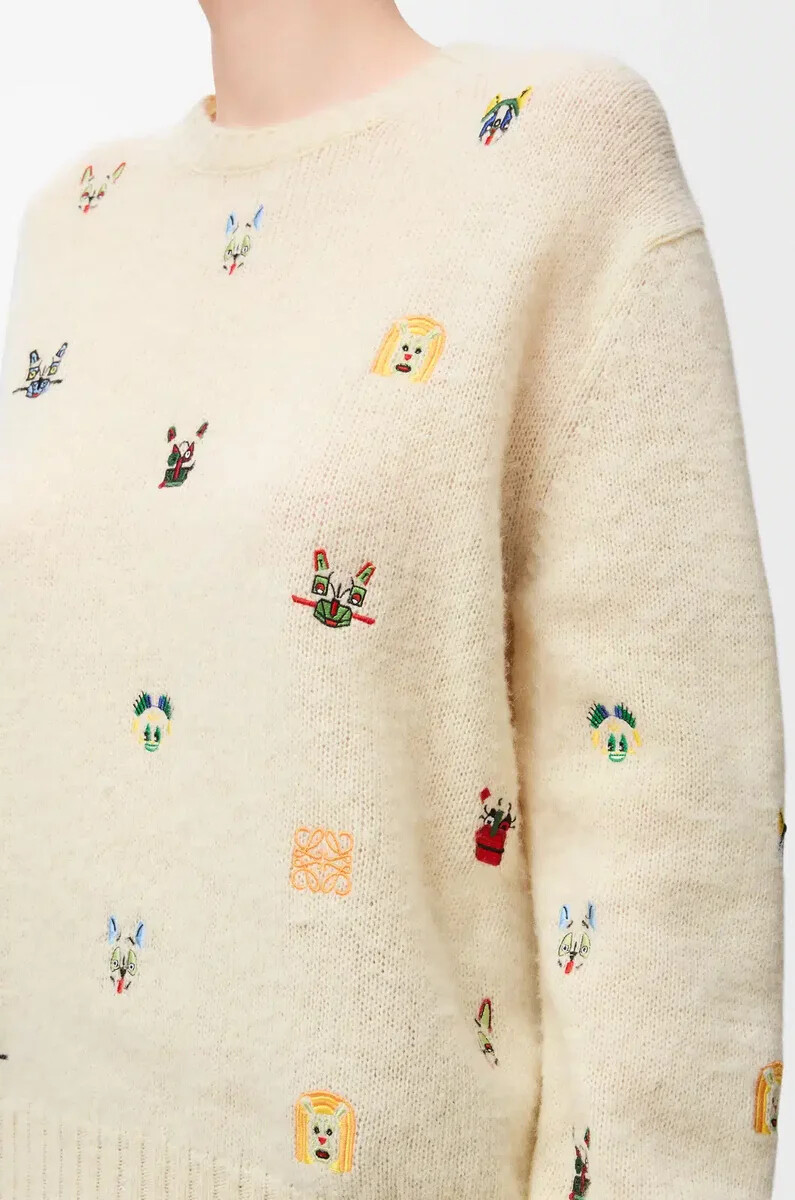 pullover aus wolle weißmehrfarbig