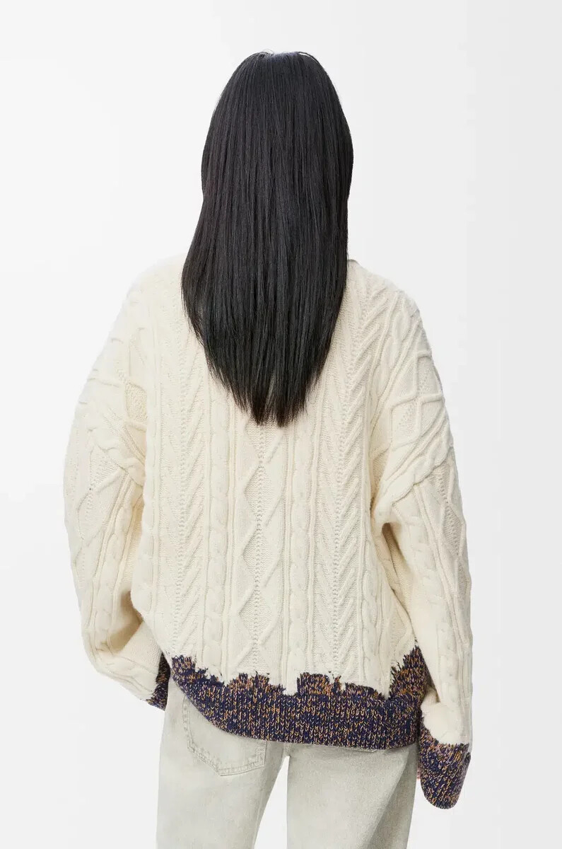 pullover aus wolle ecrubraun
