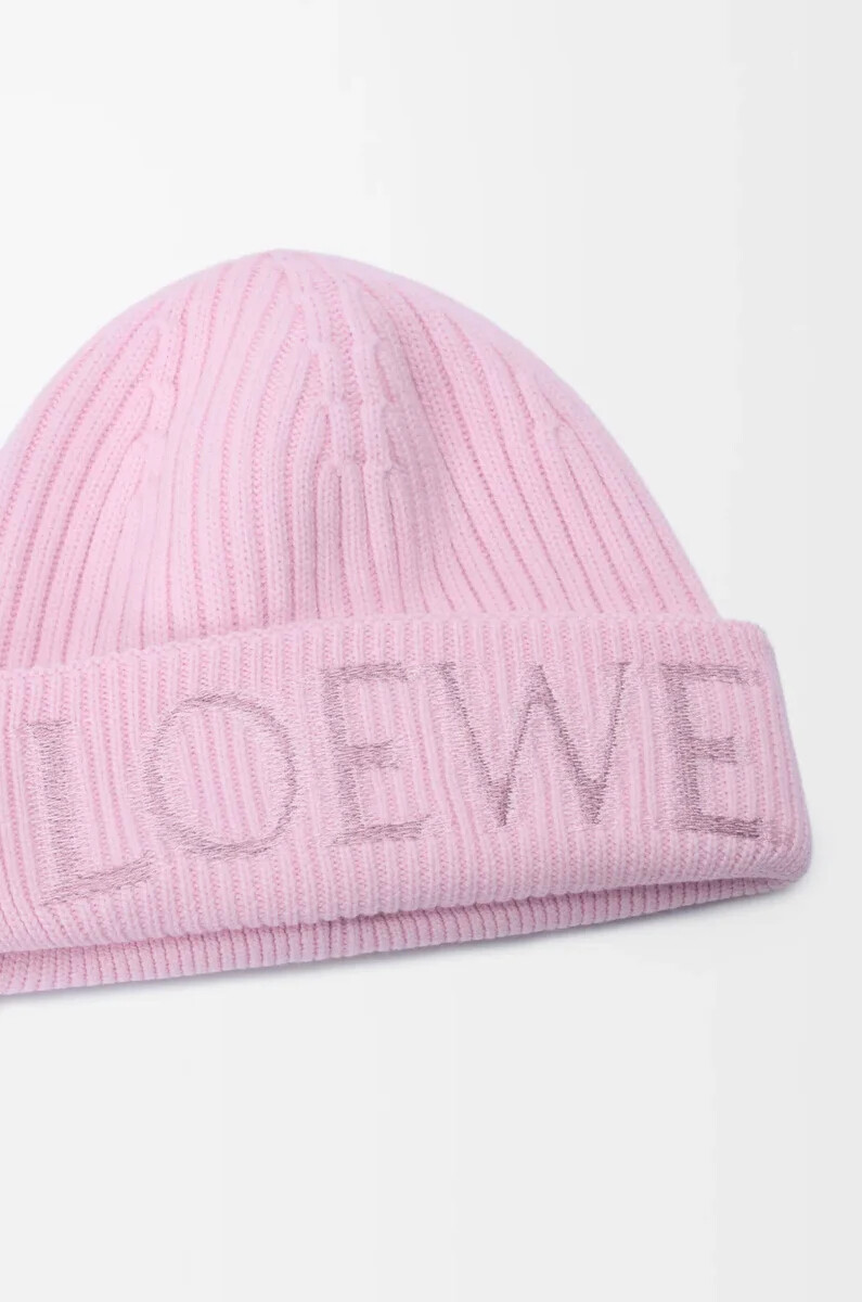 loewe wollmütze in hellrosa