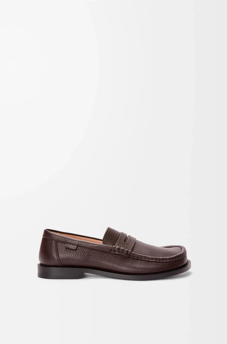 campo-loafer aus hirschleder in oxblood