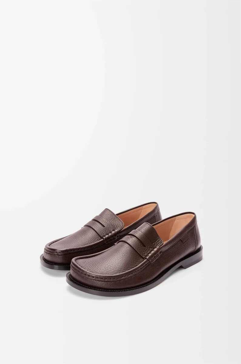 campo-loafer aus hirschleder in oxblood