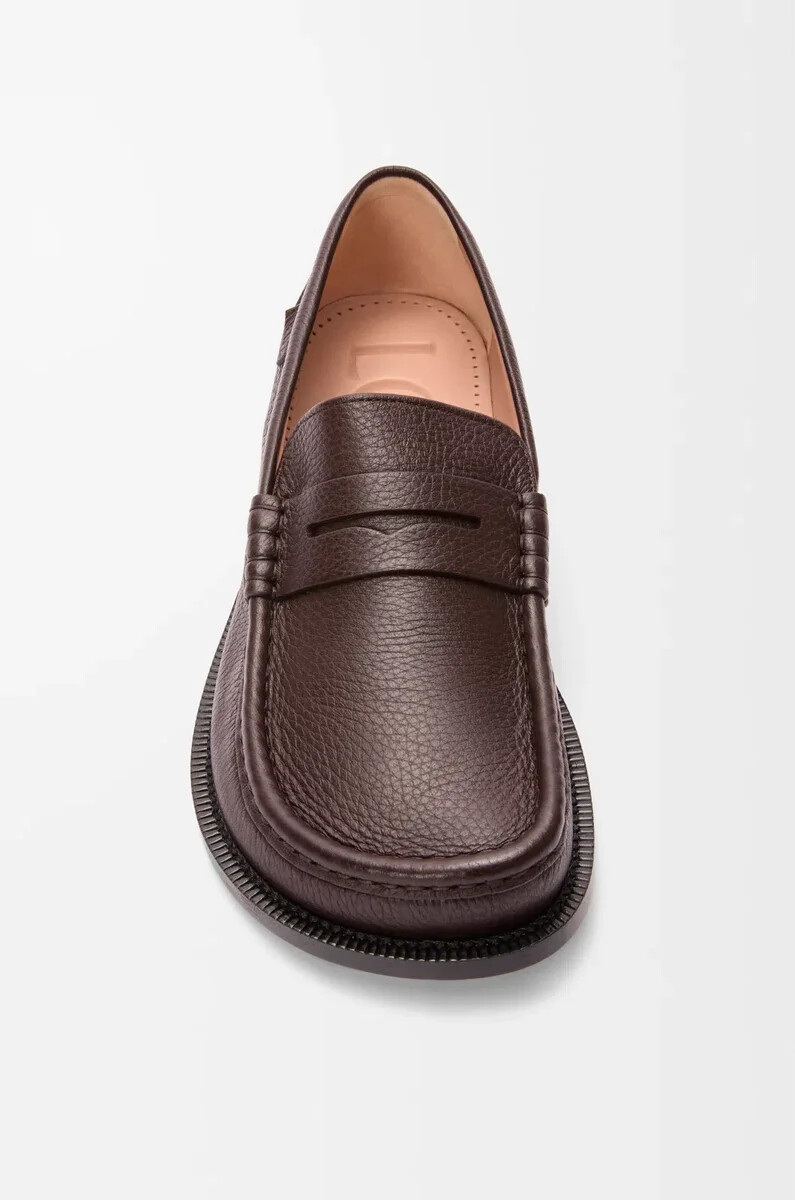campo-loafer aus hirschleder in oxblood