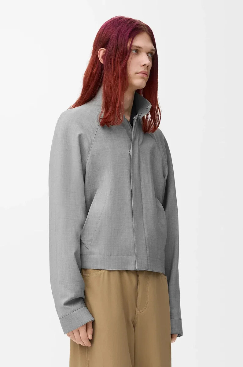 wolljacke mit reißverschluss hellgrau